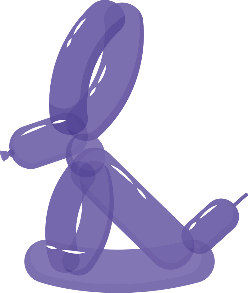 purple rabbit balloon